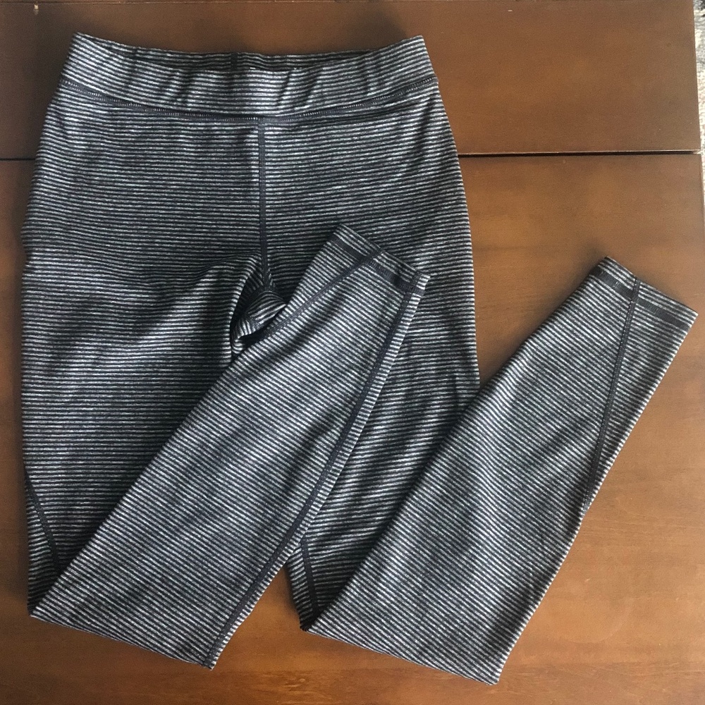 Toad & Co Legging, Black/Grey Stripe, XS